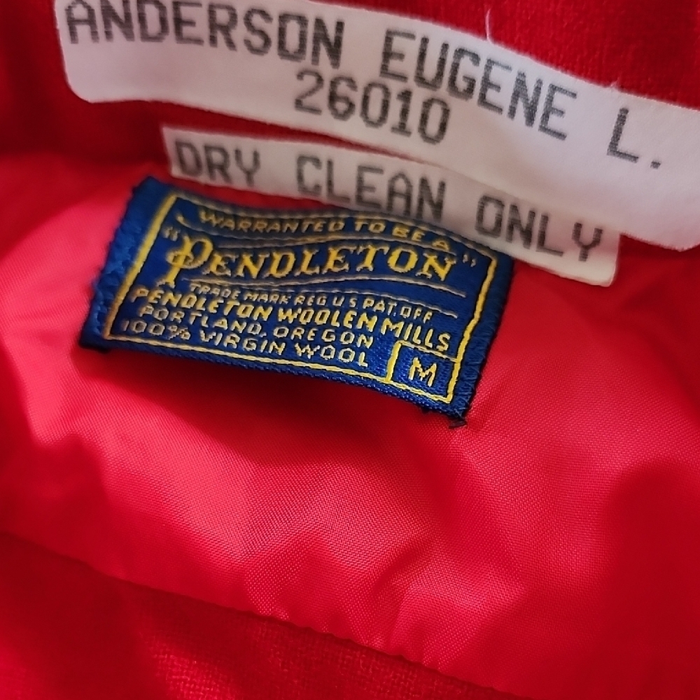 Pendleton 100% Wool Button-Up Shirt Red Size Medi… - image 8